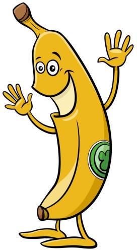 cartoon banana fruit comic character