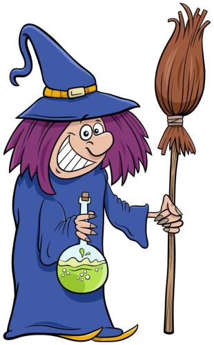 witch Halloween character cartoon illustration