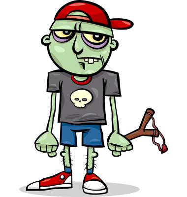 halloween zombie kid cartoon illustration